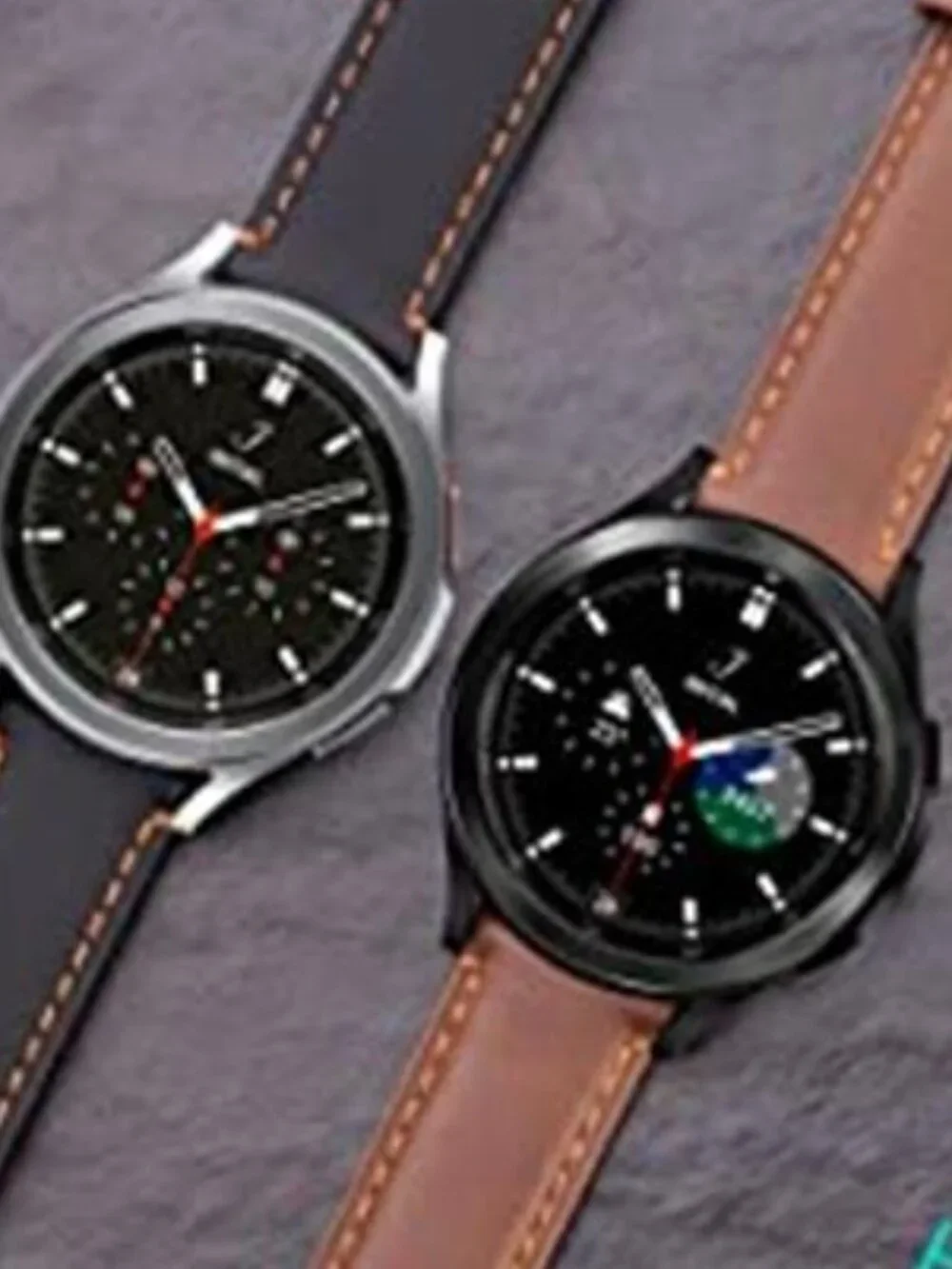 NEW 2 Pack Samsung Galaxy Leather Apple Watch Bands